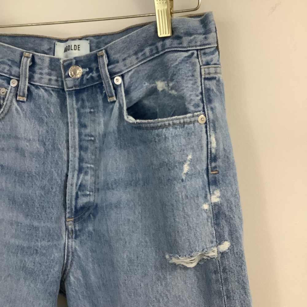 Agolde 90’s Jeans light Blue distressed - Picture 4 of 11